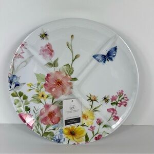 Rachel Ashwell The Farmhouse Melamine Dinner Plates Floral Spring Set of 4 NEW